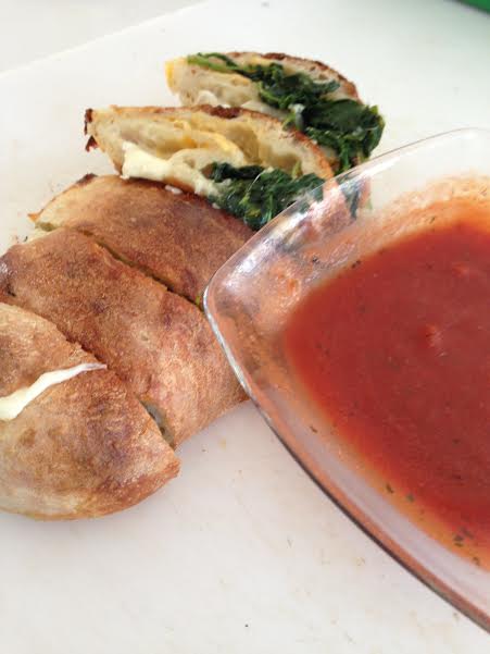 Kale and Cheese Calzone
