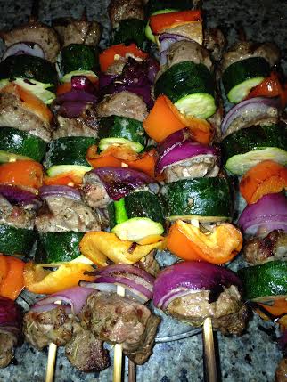 shish kabob dinner 