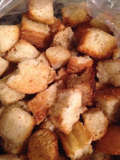 homemade croutons 