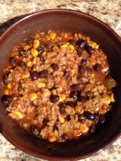 Spicy tomato and rice soup 