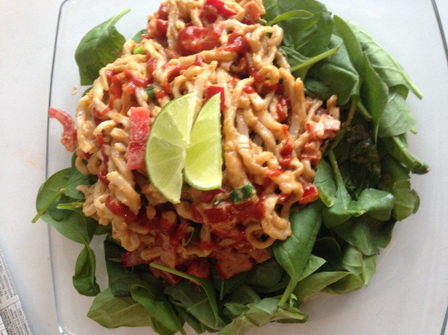 Peanut Udon Noodle Salad 
