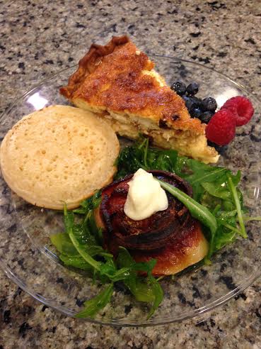 caramelized onion and cheese quiche 