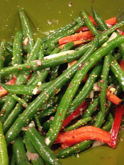 green beans in Dijon dressing 