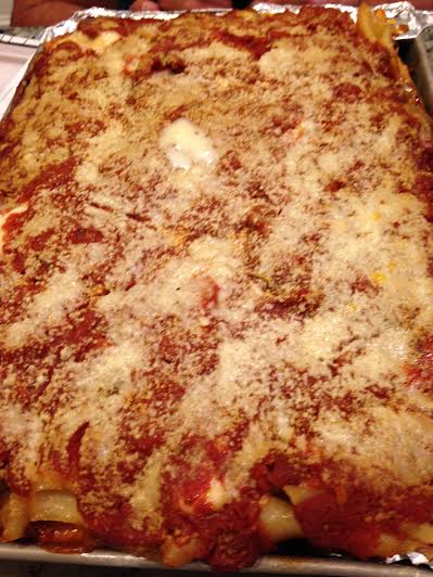 Baked macaroni and sausage